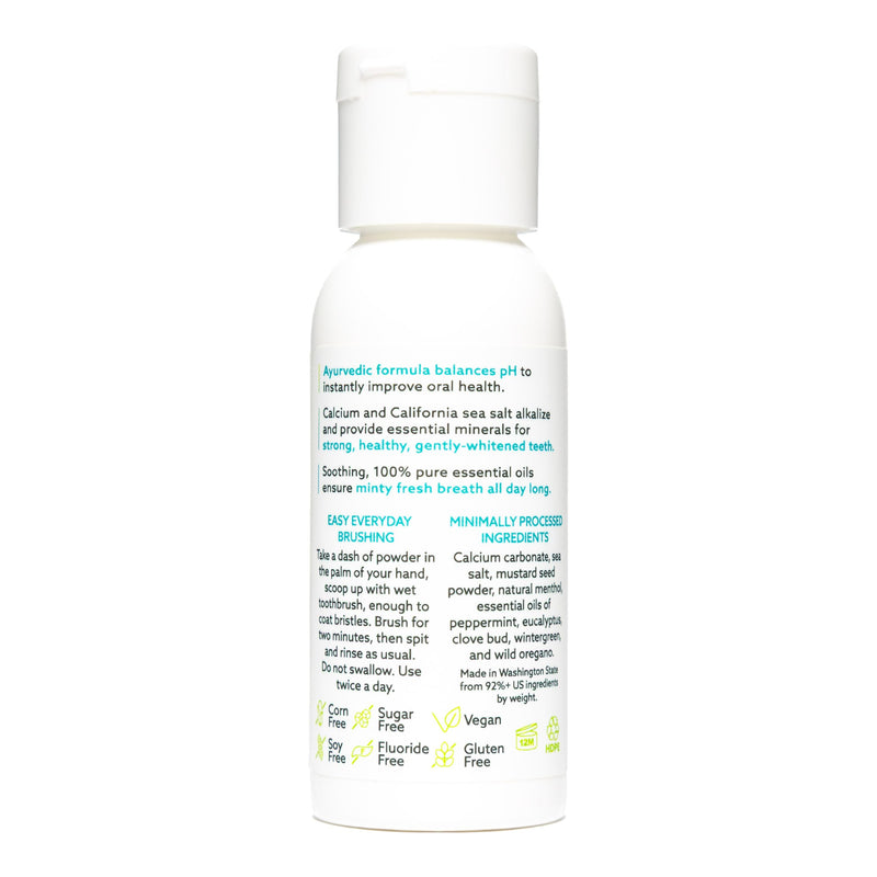 Uncle Harry's All Natural Tooth Powder | Alkalizing Remineralizing Enamel Support & Whitening Toothpaste for Sensitive Teeth | Powder Toothpaste for Gum Health & Fresh Breath (2 oz)