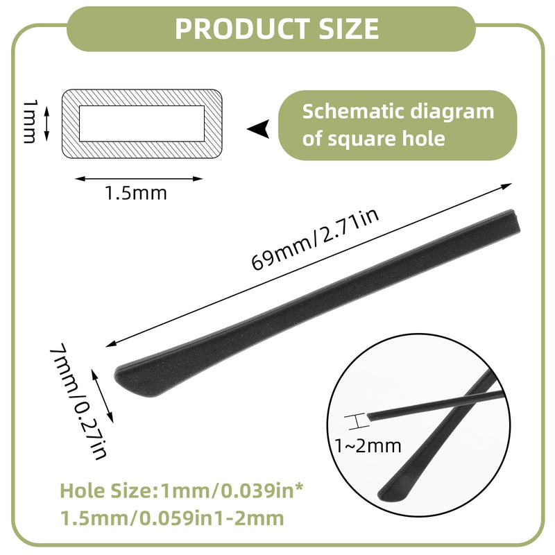 [Australia] - 10 pairs of glasses temple covers, glasses replacement, mirror legs, silicone glasses tips, ear sleeves, tube set, glasses mirror tips, soft silicone glasses, non-slip stoppers, thin metal glasses legs, black 