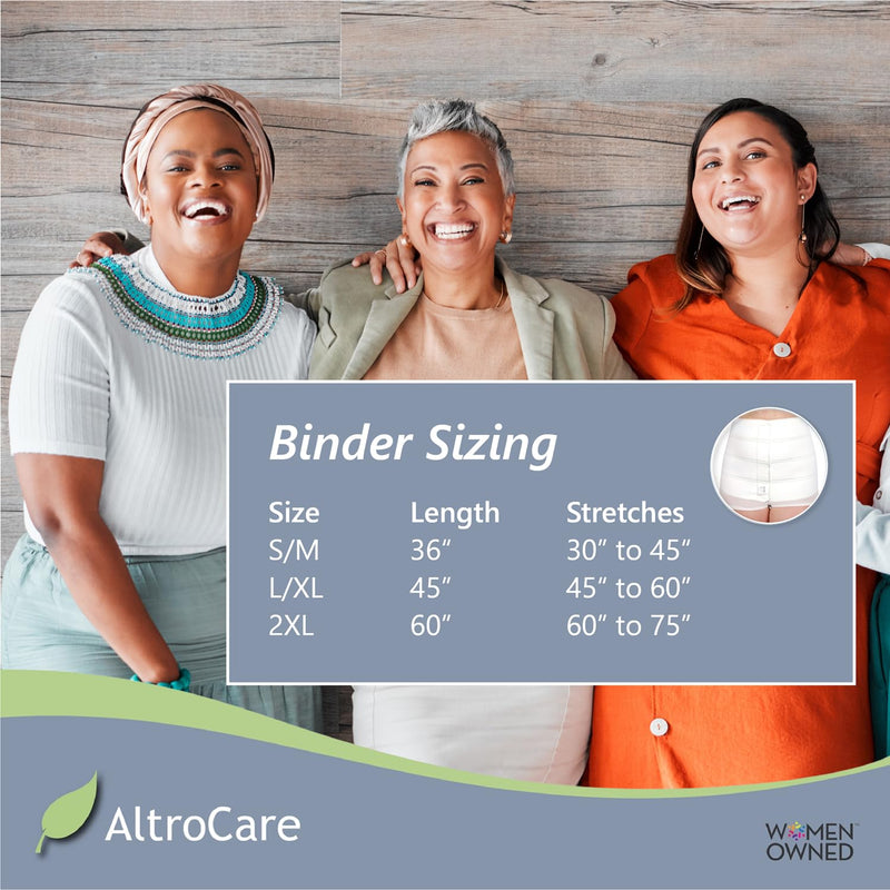 4 Panel, 12" high, Plus Size Post Surgery Abdominal Binder, Fits 46" to 62" Waist L/XL (46" to 62")