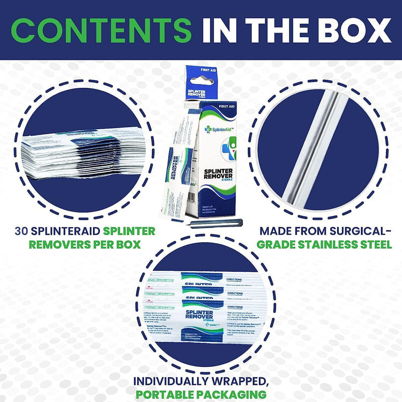 [Australia] - Painless Splinter Removal Kit (30-Pack) | Pull Out Splinters Fast & Easy | Compact First Aid for Home, Travel & Camping | Great for Hiking, Woodworking & Outdoors | No Tweezers Needed 