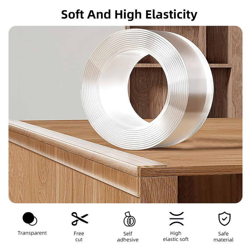 [Australia] - Baby Proofing Edge Protector for Kid Clear Edge Protector Strip Safety Corner Guards Child Proof Corner Bumper for Furniture 1.2in x 9.84ft 1.2" x 9.84'(thk: 1mm) 