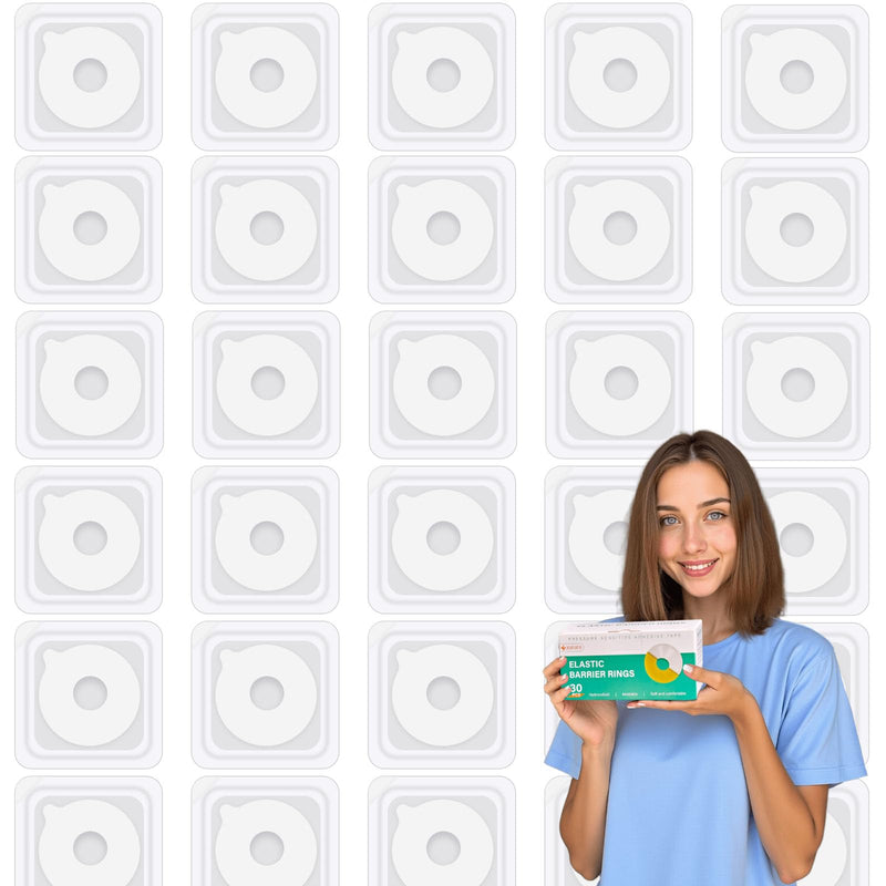 [Australia] - 30Pcs Ostomy Barrier Rings, 2mm Thickness Hydrocolloid Tape Cohesive Seals, Elastic Moldable Skin Extender, Ostomy Supplies for Colostomy, Ileostomy & Urostomy Bags 
