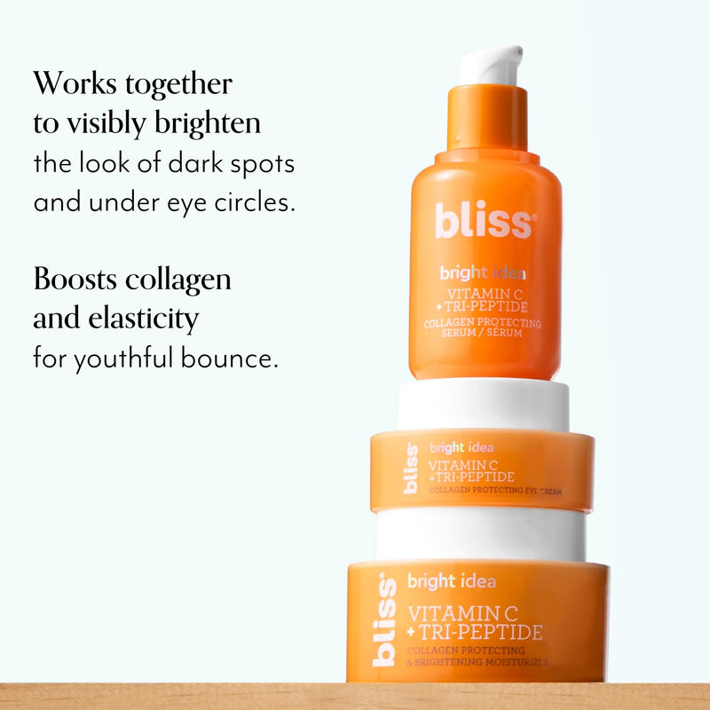 Bliss Glow Getter Vitamin C Brightening Skincare Kit - 3 Pc - Clean & Vegan Bright Idea Total Glow Kit