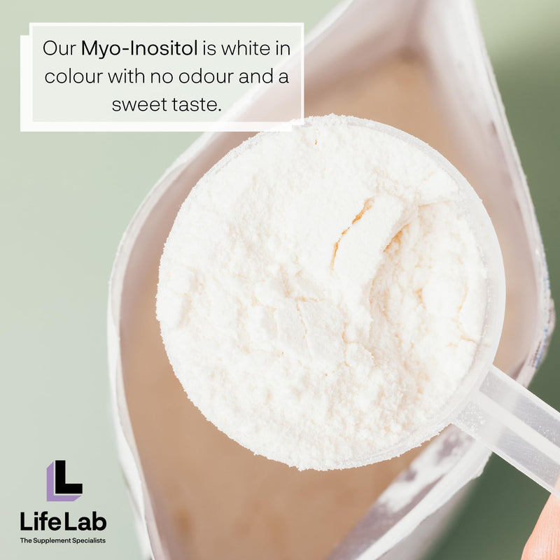 Myo Inositol Powder 250g- Pure Myo Inositol Supplement for Hormonal Balance - Mood Support Vegan Myo Inostiol Powder 99.5 High Purity by LifeLab Supplements 250 g (Pack of 1)