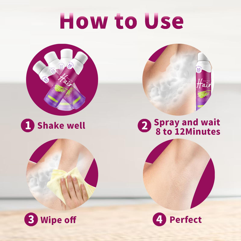 [Australia] - Hair Removal Spray, Hair Removal Cream for Women and Men, Painless Sensitive Skin Hair Remover for Bikini, Private Areas, Pubic, Body, Legs, and Underarms 7.17OZ 