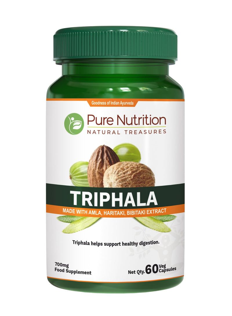 Pure Nutrition Triphala Extract 700mg. (Equivalent to 1900mg Triphala Fruit Powder) Non GMO | Once Daily | 60 Days Supply. 60 count (Pack of 1)