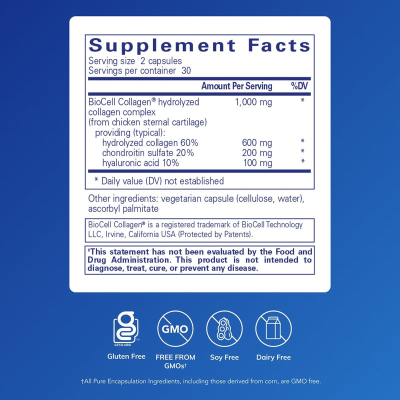 Pure Encapsulations Collagen JS, 60 Capsules | Supplement for Skin Care, Joint Health, Connective Tissue, Tendons, and Ligaments* 60 Count (Pack of 1)