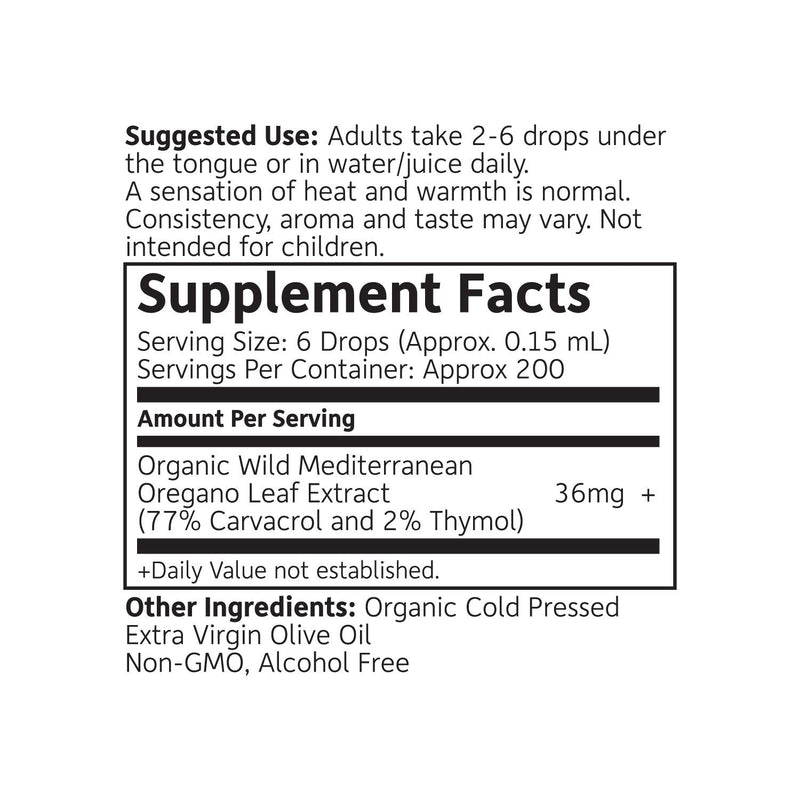 [Australia] - RejuveNaturals Oil of Oregano, USDA Organic - 1 fl oz (30ml Liquid) Wild, Mediterranean Oregano Oil. Concentrated Immune Support Drops. Gluten Free, Vegan & Non-GMO. Min 77% Carvacrol 