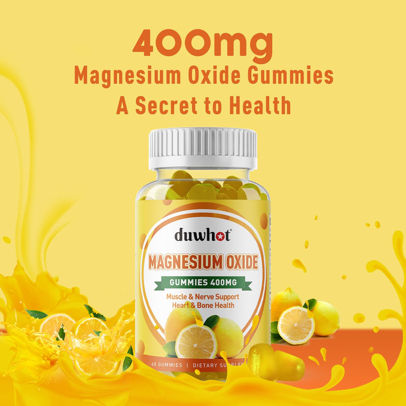 Migraine Relief - Vitamin B2 Gummies (Riboflavin) 400mg & Magnesium Oxide Gummies 400mg, Headache Relief & Nervous System Support