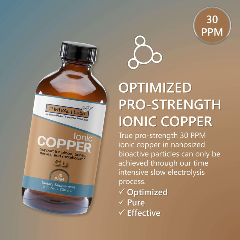 [Australia] - Ionic Colloidal Copper Liquid (30 PPM) | Mental Clarity & Nerve Function | Hair, Skin, Nails & Collagen | Red Blood Cells & Energy Production | Cholesterol Levels & Blood Pressure (4oz Dropper) 4 Fl Oz (Pack of 1) 