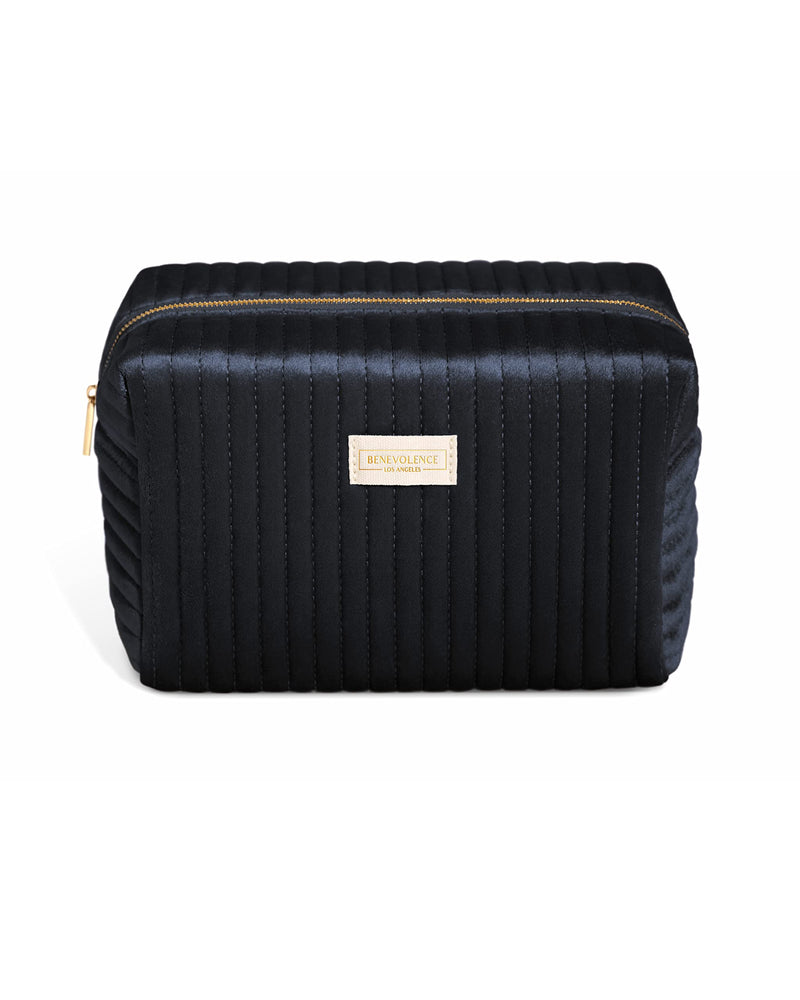 Benevolence LA Plush Velvet Travel Jewelry Box and Large Makeup Bag, Travel Accessory Organizer, Birthday Gifts for Women
