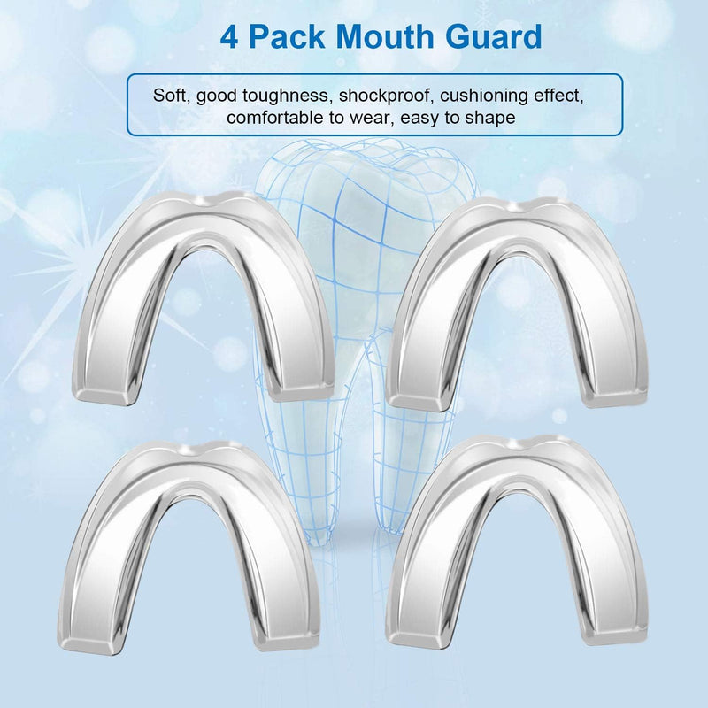 [Australia] - Leesgel Kids Mouth Guard for Grinding Teeth, Teeth Grinding Mouth Guard for Sleep, Kids Moldable Custom Night Bite Guards, Clenching, Bruxism, Sport Athletic, Whitening Tray (4 Pack) 