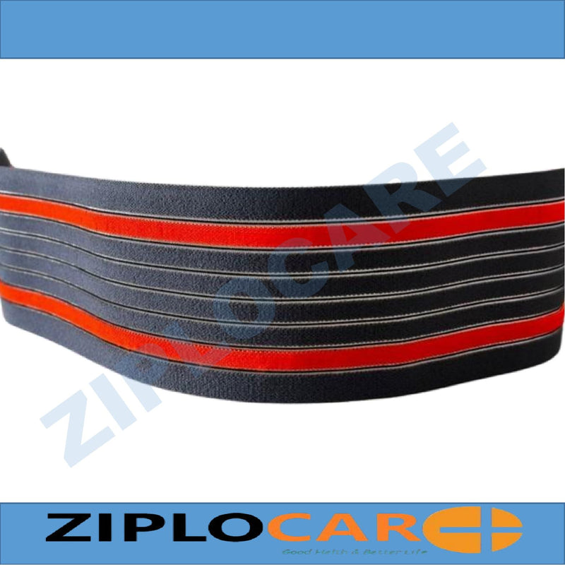 Umbilical Hernia Support Belt for Men | Adjustable Abdominal Binder | Breathable Compression Wrap for Navel Hernia, Post-Surgery Recovery & Belly Button Pain Relief (Black & Red, X-Large) Black & Red