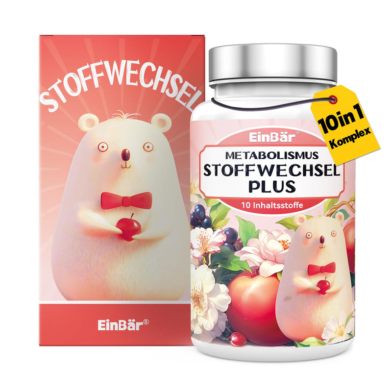 [Australia] - EinBear Metabolism Treatment 10 in 1 Complex High Dose with L-Carnitine Green Tea Choline Chromium Garcinia Cambogia Accelerate fat and energy metabolism 