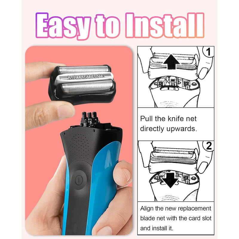 [Australia] - Pack of 2 Series 3 32B razor heads compatible with Br**n S3 3040s 3000s 3050cc 3010s 3070cc 3080s 3090s 310s 3020s 330s 370cc-4 380s-4 