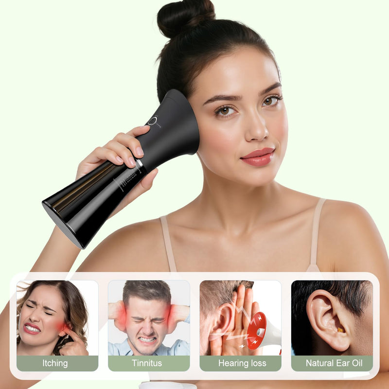 [Australia] - Ear Wax Removal - Electric Ear Cleaner with IPX7, Ear Cleaning Kit Effective & Safe Ear Wax Cleaner Irrigation Flushing System, 4 Pressure Modes, 6 Tips 
