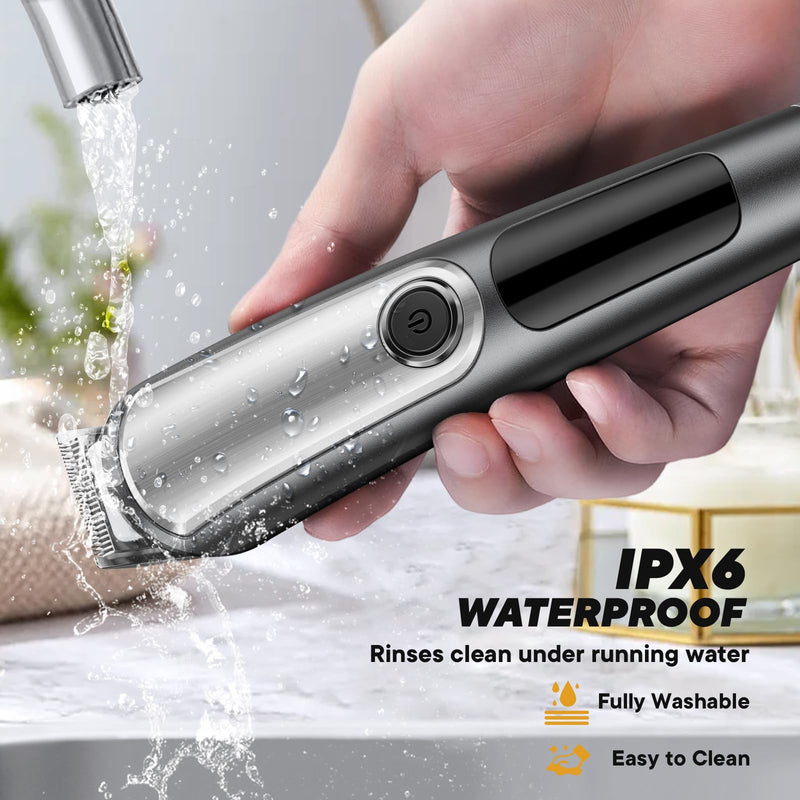 [Australia] - Beard Trimmer for Men, Electric Razor Shavers for Men, Cordless Rechargeable Waterproof Grooming Kit for Shaving Face, Mustache Nose Body Hair Trimmer Clipper, LED Display, Gifts for Him 