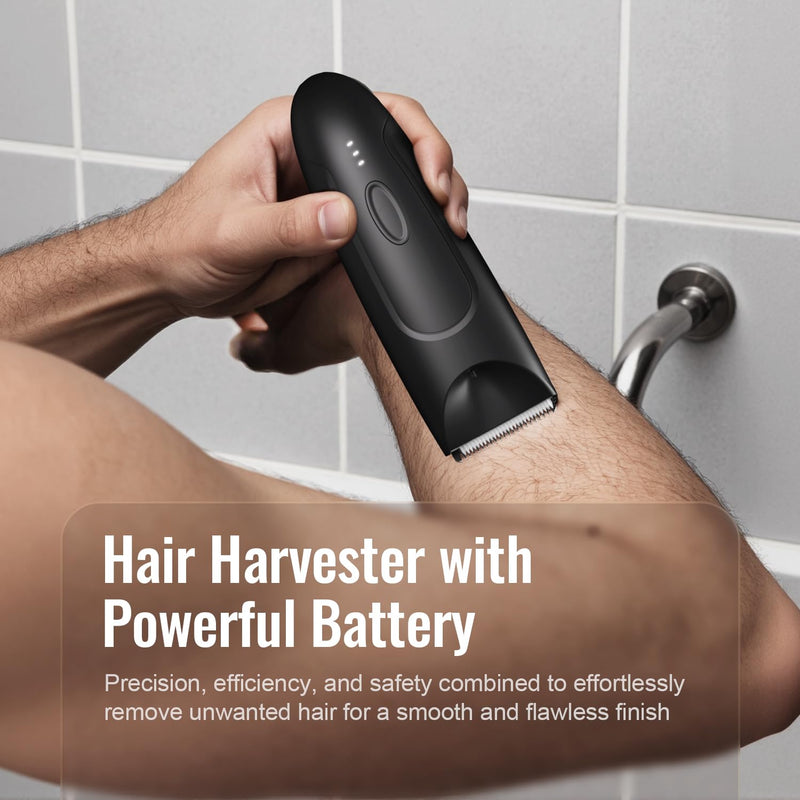 [Australia] - CLEVEB Body Hair Trimmer for Men & Women, Waterproof Rechargeable, Length Adjustable, Multifunctional Shaver with LED Indicator 