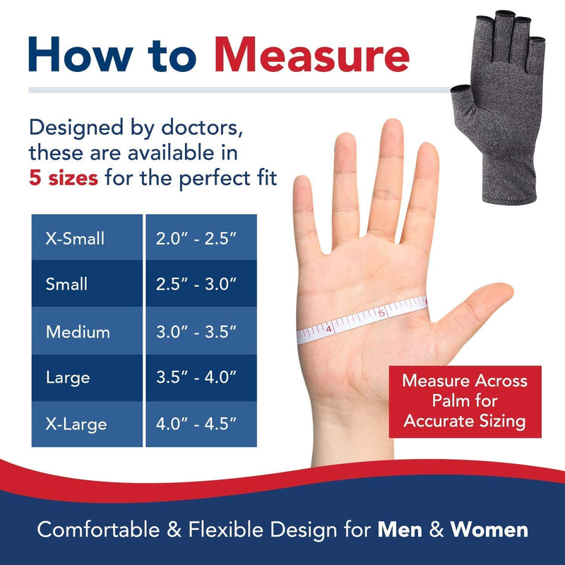 Bundle: Heat Therapy Arthritis Gloves (Lavender Scented, Universally Sized, 1 Pair, Blue) + Compression Gloves, 1 Pair, S)