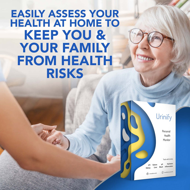 [Australia] - [URINIFY ESSENTIAL] Mobile App Urine Test Strips and UTI Test for Home, Kidney Test, Hydration, Keto, pH and Liver Test Strips, Urinalysis, Protein, 6 Strips Pack of 6 (Pack of 1) 
