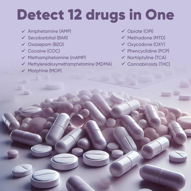Prime Screen 12 Panel Multi Drug Urine Drug Test Card (AMP,BAR,BZO,COC,mAMP,MDMA,MOP/OPI 300,MTD,OXY,PCP,TCA,THC) - WDOA-7125 [1 Pack] 1