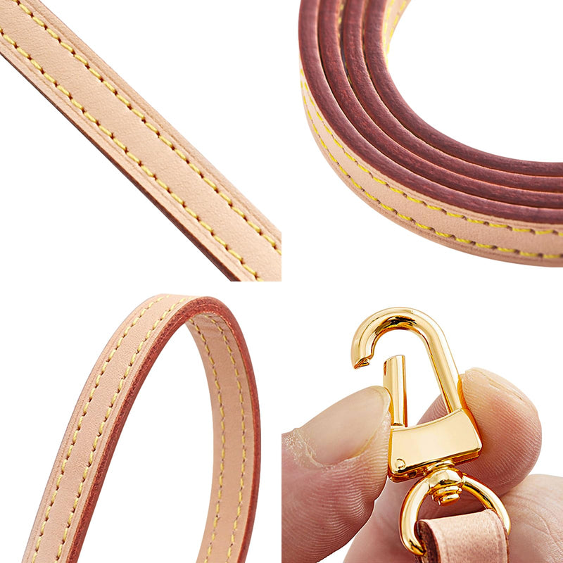 Genuine Vachetta Leather Strap Replacement Adjustable Crossbody Handbag Shoulder Purse Strap for Speedy Bags(APRICOT-Width:0.43in,Adjustable Length:39.4-47.2in) Apricot-width:0.43in&adjustable Length:39.4-47.2in