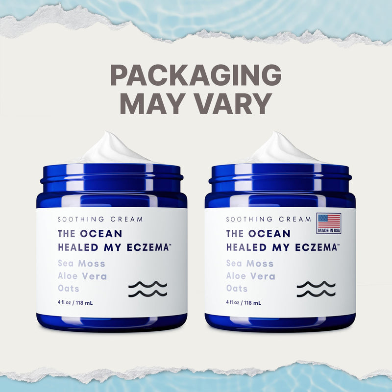 [Australia] - Natural Soothing Cream - Sea Moss Colloidal Oats - for Eczema Psoriasis Prone Skin - Minerals from The Sea - for Sensitive Skin - Hydrating Eczema Cream for Dry Skin (4 Oz) 