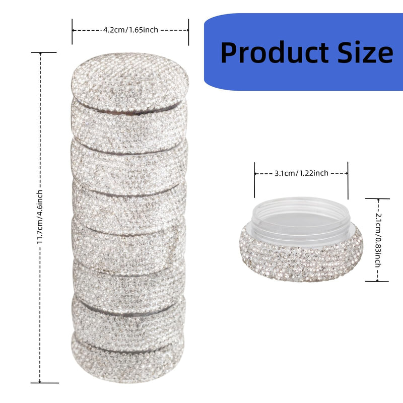 Pill Organizer Travel Medicine Supplement Organizer Weekly Pill Box 7 Day Daily Vitamin Cases Portable Stackable Pill Caddy for Women(Purple) Purple