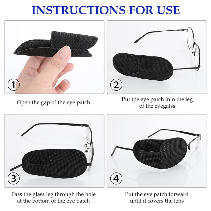 [Australia] - Pack of 12 eye patches, medical eye patches for glasses, lazy eye patches, eye patches, lazy eye patches, treat left right eyes, amblyopia, strabismus eye patches for adults/children 