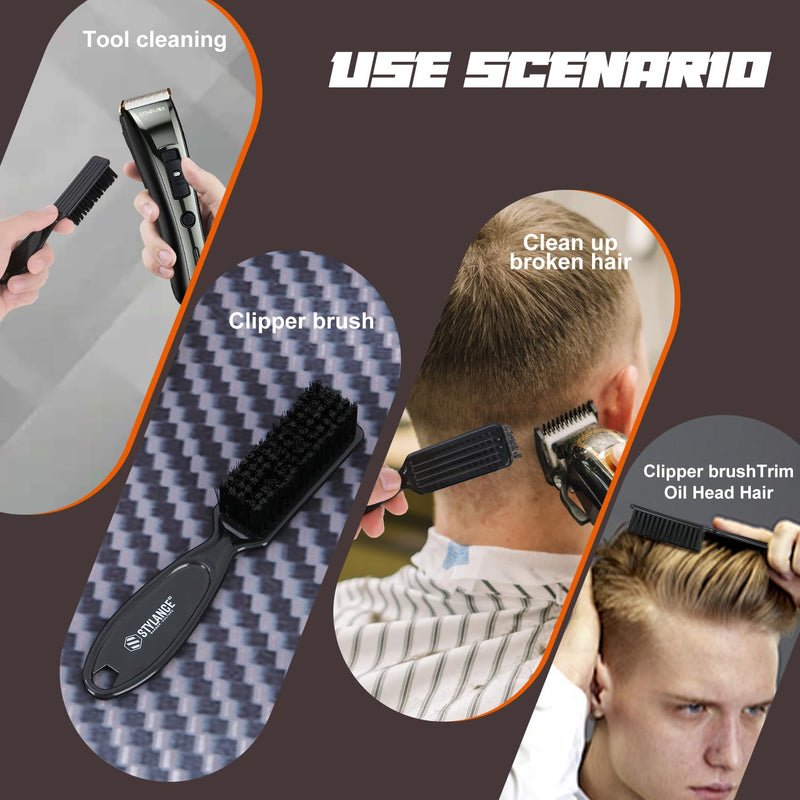 9 Pcs Barber Clipper Cleaning Brush, Barber Clipper & Accessories Cleaning Supplies, For Trimmer, Blade, Manicure Nylon Brush, Hair Styling Tool