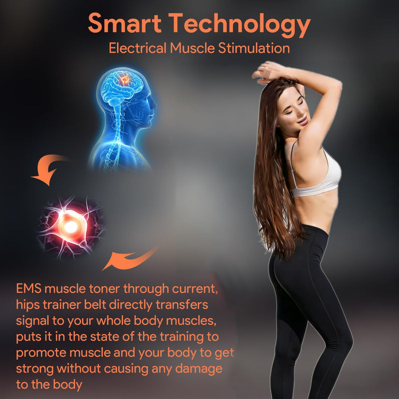 Hip Trainer Glute Muscle Stimulator Belt, Butt Lifting Muscle Toner Machine for Lifting Hips, Home Workout Equipment for Men Women