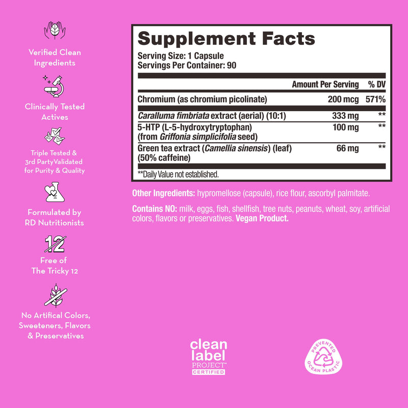 [Australia] - HUM Skinny Bird - Appetite Suppressor for Women with Caralluma, Chromium, 5 HTP + Green Tea Extract (90 Capsules) 