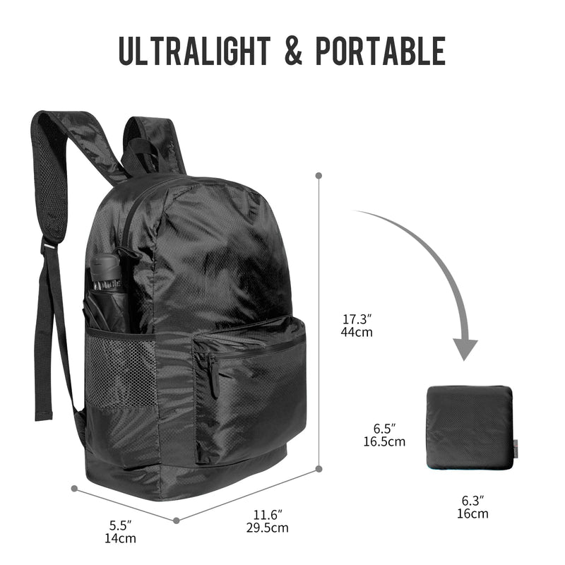 pack all Packing System Bundle | Electronic Organizer (Gray) & 20L Foldable Backpack (Black)