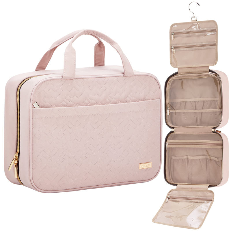 NISHEL Travel Toiletry Bag for women, Portable Hanging Organizer for Travel-Sized makeup Accessories Travel Puffy Tote Bag For Women, Ultra-Lightweight Large Tote