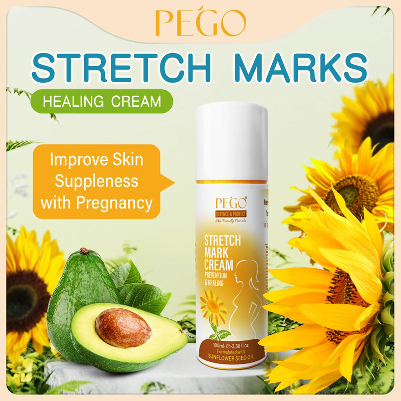 [Australia] - PEGO Stretch Mark Oil for Pregnancy, Maternity Body Oil for Stretch Mark Prevention & Reduction, Hydrating Skin Care, 5.41oz (Oil+Cream) Oil+Cream 
