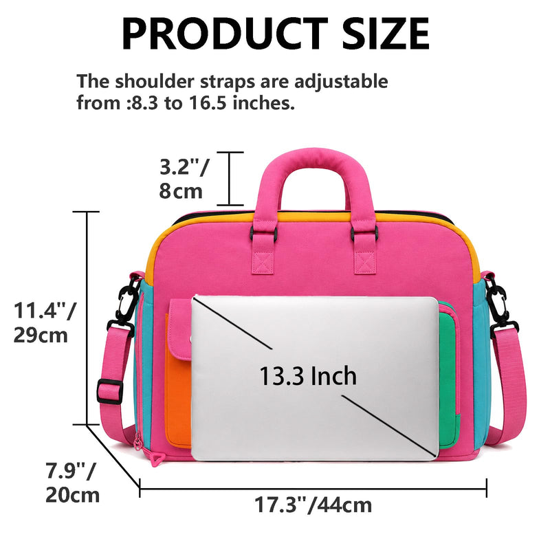 Women Color Block Travel Duffle Bag Large Multi Pockets Nylon Crossbody Purse Gym Hobo Shoulder Tote Handbag (Pink) Pink