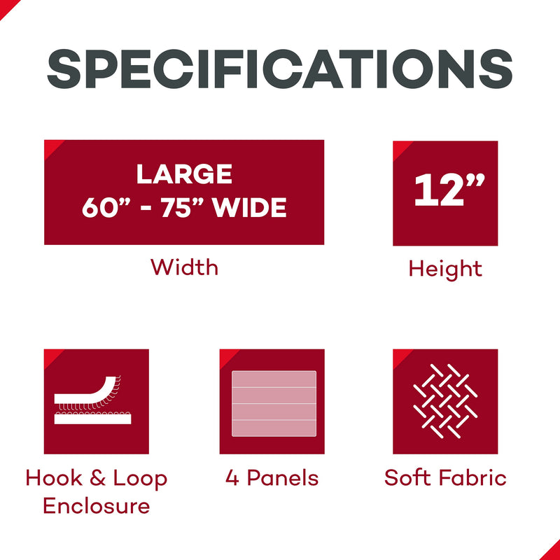 Dealmed Large Abdominal Binder – 4-Panel, 12", 60" – 75” Waist Compression Wrap, Abdominal Binder for Women and Men, Waist Support Belt to Stabilize Core and Improve Muscle Tone 4 Panel - 12 in.