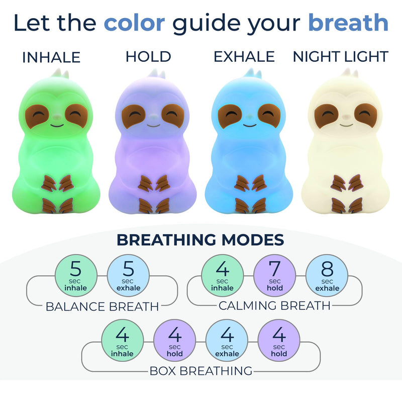 [Australia] - Mindsight 'Breathing Buddha' Slow-It-Down Sloth Guided Visual Meditation Tool for Mindfulness | Slow Your Breathing & Calm Your Mind for Stress & Anxiety Relief | Perfect for Adults & Kids Multicolor 