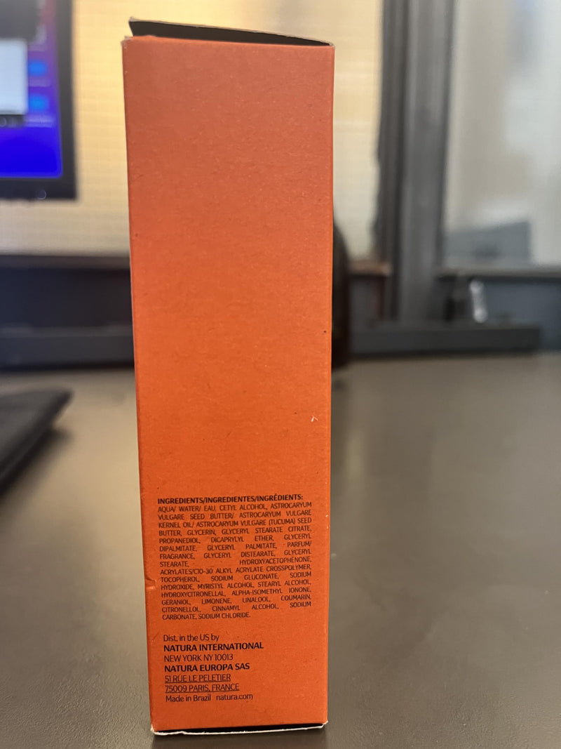 [Australia] - Natura – Tukumã Hyaluronic Acid Boosting Hand Cream - Moisturize & Improve Skin Texture - Anti-Signs & Anti-Aging- Vegan Skin Care - 2.6 oz (75g) 
