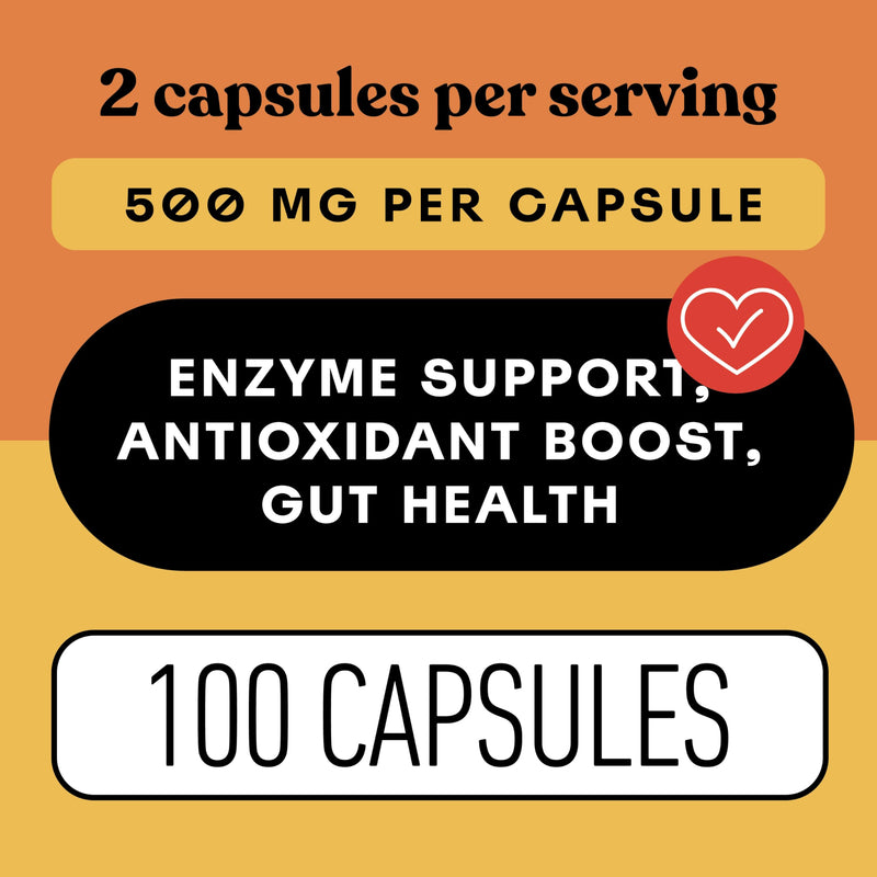 [Australia] - Complete Natural Products Organic Papaya Enzymes & Papain Enzyme Capsules - 500mg 100 Pills, Organic Papaya Powder Digestive Super Fruit Capsules 