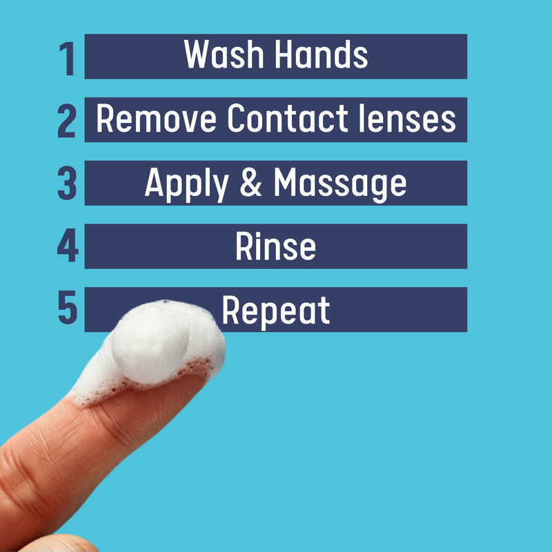 [Australia] - NOVEHA Eyelid Foaming Cleanser | Everyday Scrub for Soothing Relief | Refreshing Mild Eye Lid Wash to Remove Pollen, Dirt & Oil | Lash Shampoo & Makeup Remover to Support Healthy Eyes | 3.4oz 