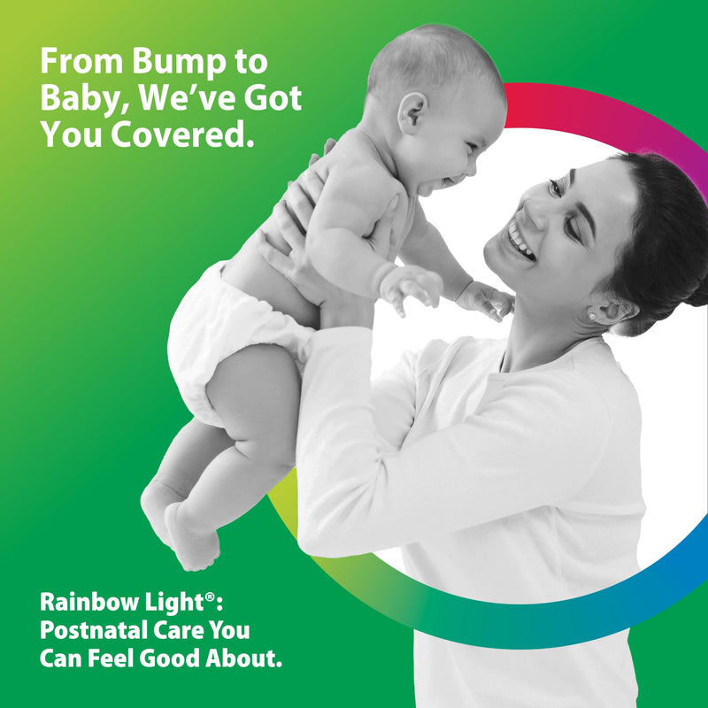 Rainbow Light Postnatal Multivitamin for Women | 120 Capsules | Supports Mom’s Health & Baby’s Development | with Vitamin C and Zinc | Superfoods Blend & Probiotics
