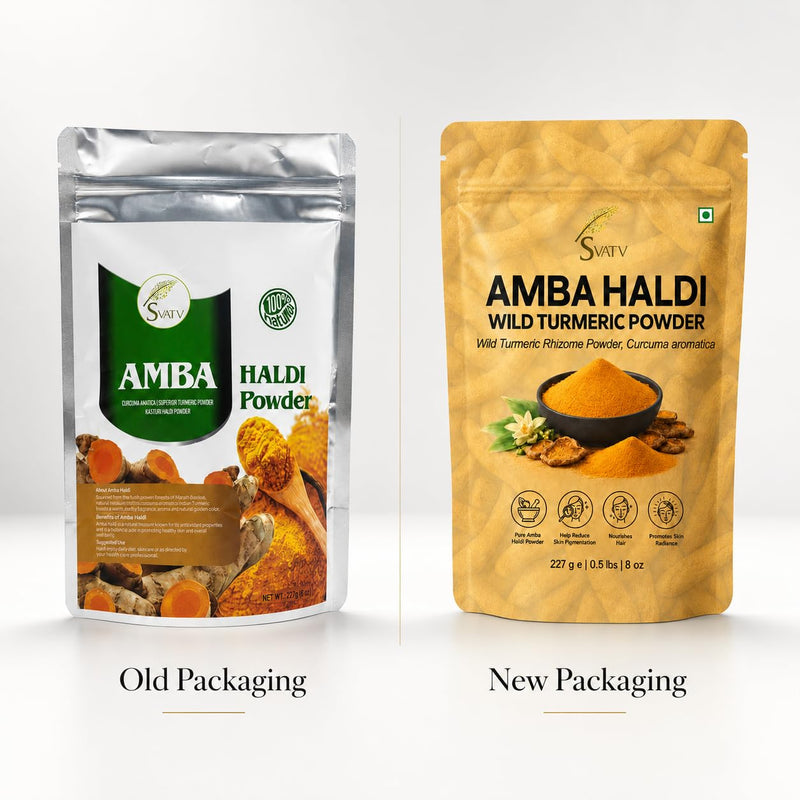 Wild Turmeric Powder 227g | Curcuma Aromatica Kasturi Manjal | Amba Haldi for Face Pack, Skin Care Mask & DIY Beauty Routine | Finely Ground Single Ingredient Herbal Powder