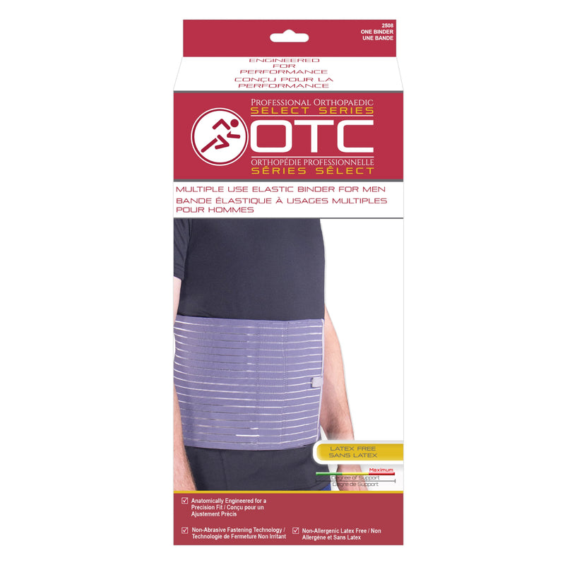 OTC Abdominal Binder for Men, Ribbed Elastic Compression, Select Series, Small