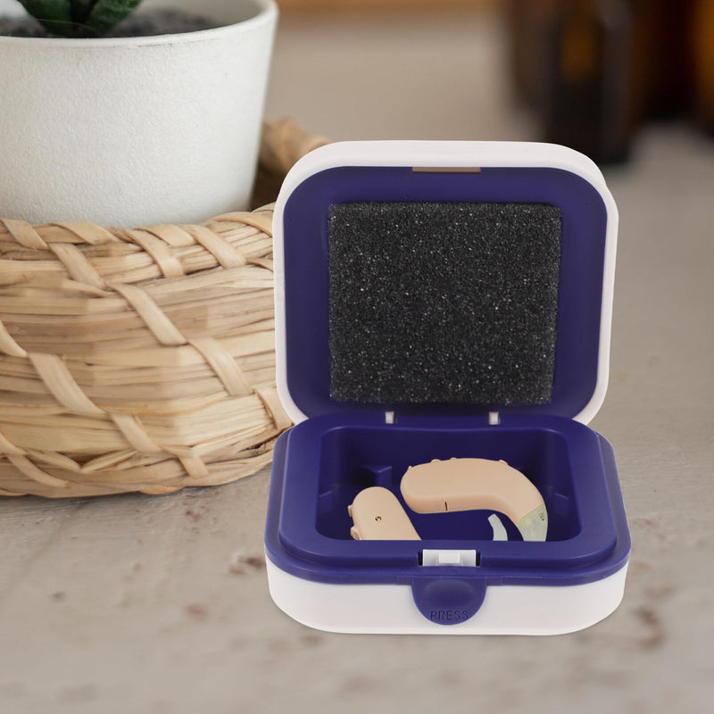 Healvian Portable Hearing Aid Case Small Hard Box with Anti-Mold Shockproof Protection for Hearing Aid Storage and Travel