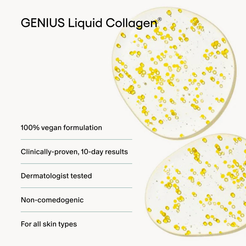 Algenist GENIUS Mini Liquid Collagen Serum - Firming & Hydrating Vegan Face Serum with Alguronic Acid + Vitamin E - Helps Visibly Minimize Fine Lines + Wrinkles & Improve Elasticity (0.21 oz) 0.21 Fl Oz (Pack of 1)