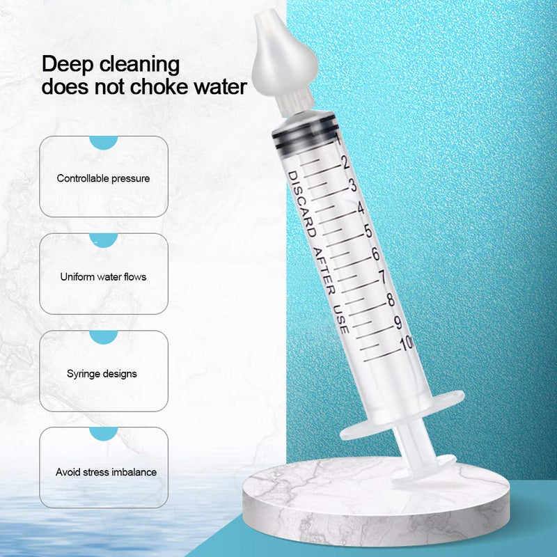 [Australia] - Baby Nasal Aspirator, 2 Box Professional Syringe Baby Nasal Irrigator Infant Nose Cleaner Rinsing Device with Cleanable and Reusable Silicone Nasal Suction Tip 