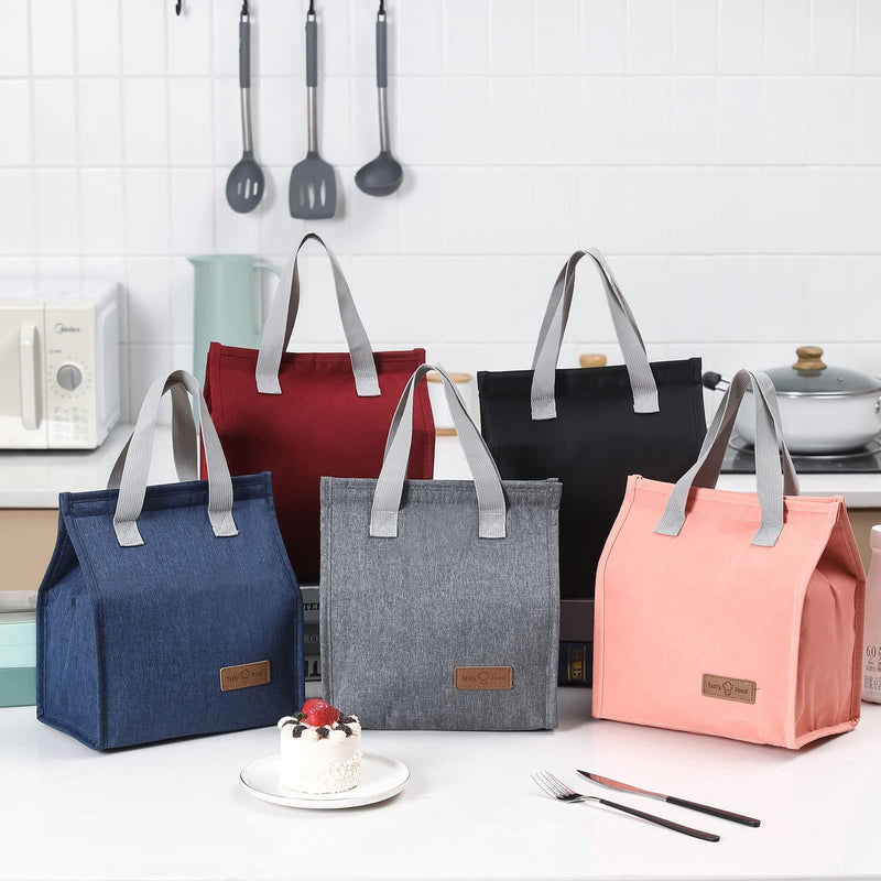 [Australia] - TELLUMO Lunch bag, Insulated Lunch Bag for Women Men Large Lunch Box Container Reusable Leakproof Tote for Office, Work, School, Beach or Travel (Dark) Dark 