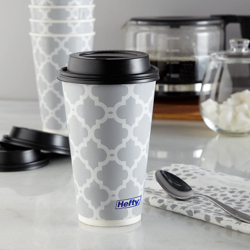 [Australia] - Hefty Paper Disposable Hot Cups with Lids, 16 Ounce, 20 Count 