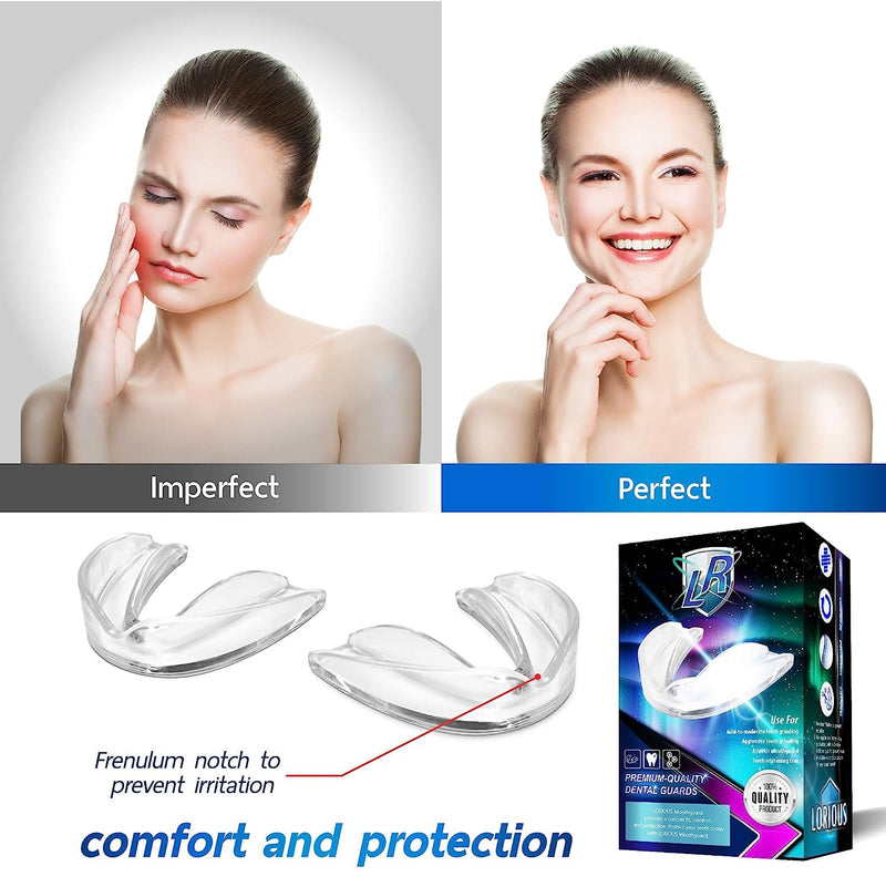 [Australia] - Mouthguard - One Size Fits All Premium Set of 6 BPA Free Moldable, Customizable and Trimmable Medical Grade Mouth Guard for Grinding Teeth Clenching Bruxism, Sport Athletic, Whitening Tray 6 Count (Pack of 1) 